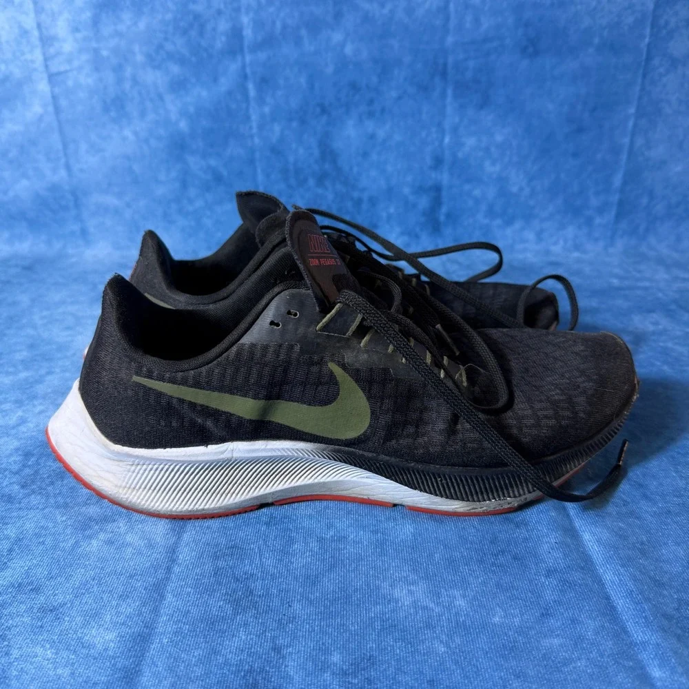 Nike Air Zoom Pegasus 37 Black Running Shoes Men's US 9.5 BQ9646-004